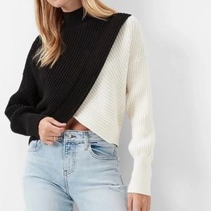 Express Black & White Block Sweater (XL)